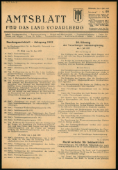 Amtsblatt für das Land Vorarlberg 19520709 Seite: 1