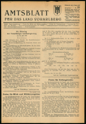 Amtsblatt für das Land Vorarlberg 19520806 Seite: 1