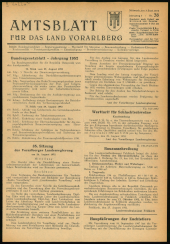 Amtsblatt für das Land Vorarlberg 19520903 Seite: 1