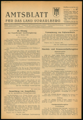 Amtsblatt für das Land Vorarlberg 19521022 Seite: 1