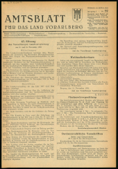 Amtsblatt für das Land Vorarlberg 19521126 Seite: 1