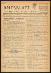 Amtsblatt für das Land Vorarlberg 19521203 Seite: 1