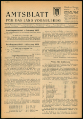 Amtsblatt für das Land Vorarlberg 19521217 Seite: 1