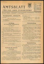 Amtsblatt für das Land Vorarlberg