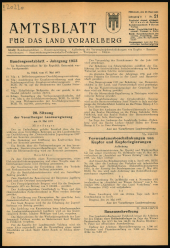 Amtsblatt für das Land Vorarlberg