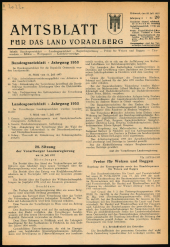 Amtsblatt für das Land Vorarlberg 19530722 Seite: 1