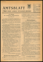 Amtsblatt für das Land Vorarlberg