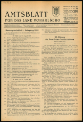 Amtsblatt für das Land Vorarlberg