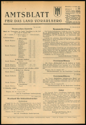 Amtsblatt für das Land Vorarlberg 19530902 Seite: 1