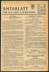 Amtsblatt für das Land Vorarlberg 19531007 Seite: 1