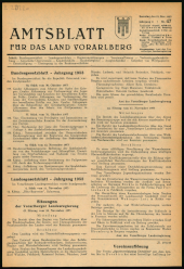 Amtsblatt für das Land Vorarlberg