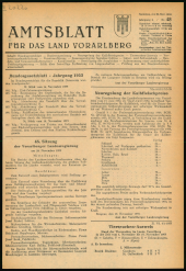 Amtsblatt für das Land Vorarlberg 19531128 Seite: 1