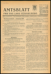 Amtsblatt für das Land Vorarlberg 19531205 Seite: 1