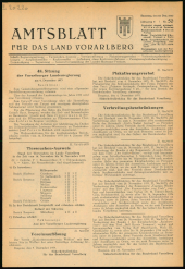 Amtsblatt für das Land Vorarlberg 19531212 Seite: 1