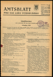 Amtsblatt für das Land Vorarlberg 1953bl01 Seite: 1