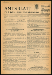 Amtsblatt für das Land Vorarlberg