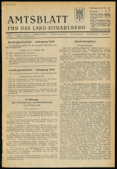 Amtsblatt für das Land Vorarlberg