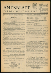 Amtsblatt für das Land Vorarlberg