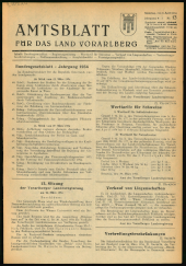 Amtsblatt für das Land Vorarlberg 19540403 Seite: 1