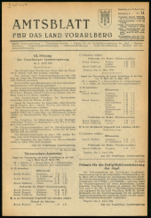 Amtsblatt für das Land Vorarlberg