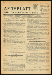 Amtsblatt für das Land Vorarlberg 19540417 Seite: 1