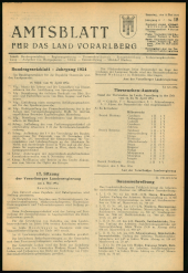 Amtsblatt für das Land Vorarlberg