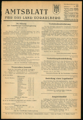 Amtsblatt für das Land Vorarlberg