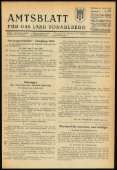 Amtsblatt für das Land Vorarlberg 19540710 Seite: 1