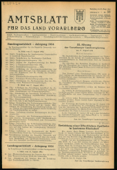 Amtsblatt für das Land Vorarlberg 19540821 Seite: 1