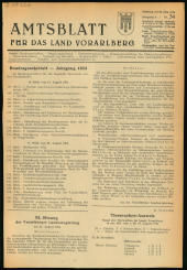 Amtsblatt für das Land Vorarlberg