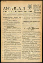 Amtsblatt für das Land Vorarlberg 19540904 Seite: 1