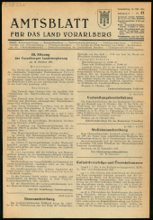 Amtsblatt für das Land Vorarlberg