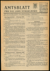 Amtsblatt für das Land Vorarlberg