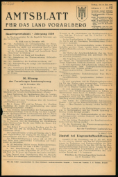 Amtsblatt für das Land Vorarlberg 19541231 Seite: 1