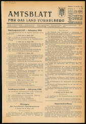 Amtsblatt für das Land Vorarlberg