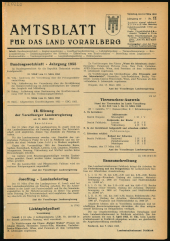 Amtsblatt für das Land Vorarlberg