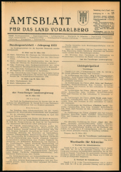 Amtsblatt für das Land Vorarlberg