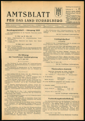 Amtsblatt für das Land Vorarlberg