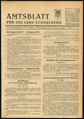 Amtsblatt für das Land Vorarlberg