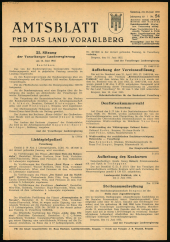 Amtsblatt für das Land Vorarlberg