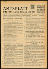 Amtsblatt für das Land Vorarlberg