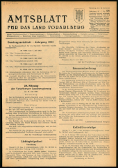 Amtsblatt für das Land Vorarlberg