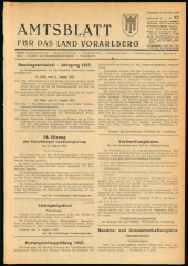 Amtsblatt für das Land Vorarlberg