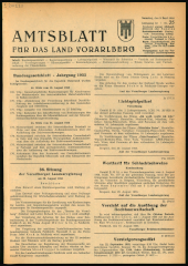 Amtsblatt für das Land Vorarlberg