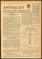 Amtsblatt für das Land Vorarlberg