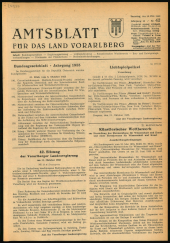 Amtsblatt für das Land Vorarlberg