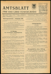 Amtsblatt für das Land Vorarlberg