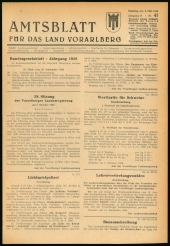 Amtsblatt für das Land Vorarlberg