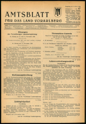 Amtsblatt für das Land Vorarlberg