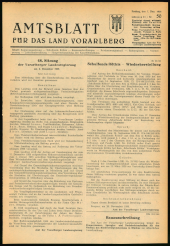 Amtsblatt für das Land Vorarlberg